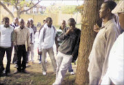 BLEAK FUTURE: Some of the frustrated youths who had dreams of joining a SANDF skills training programme dashed. Pic: ANDREW HLONGWANE. 05/10/2009. © Sowetan.