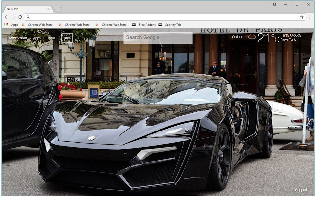 Lykan Hypersport Cars Custom New Tab