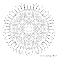 Mandala Pattern - Free Coloring Page by Sunday Pose