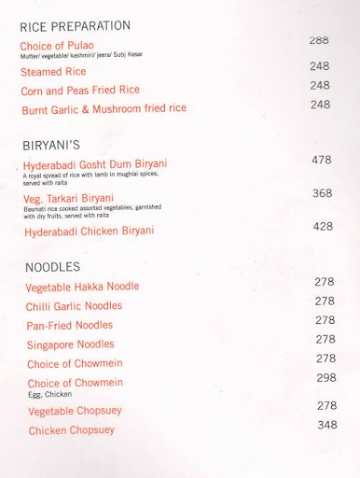 Hotel K.C Residency menu 