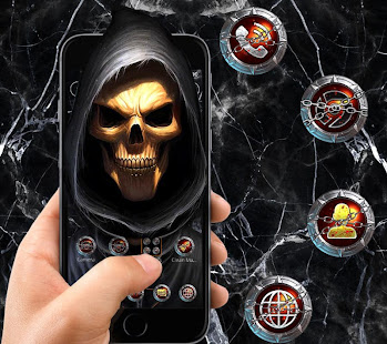恐怖魔鬼黑色頭骨發射器主題(圖5)-速報App