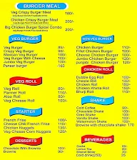 Big Burger menu 1