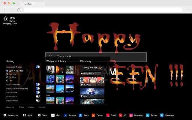 Halloween Top HD Festivals New Tabs Themes