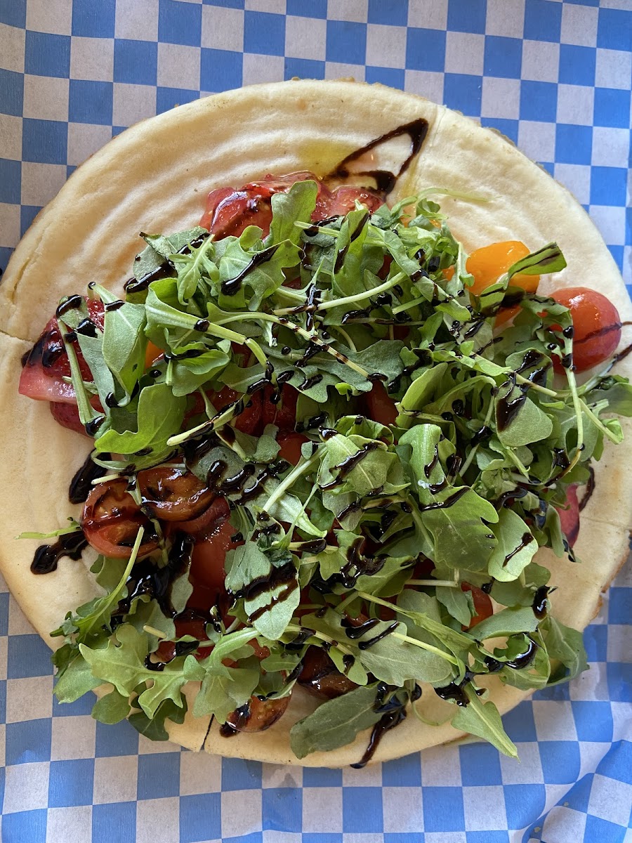 Tomato and strawberry flatbread