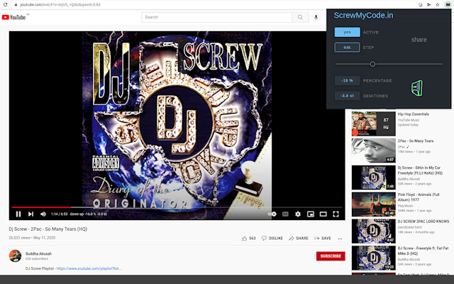 ScrewMyCode.in: Pitch control for YouTube chrome extension