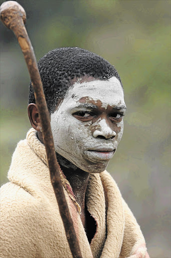 A boy at an initiation school in Eastern Cape