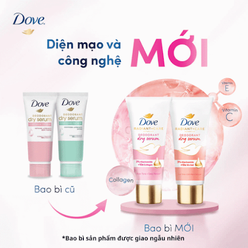 Kem Khử Mùi Dove Tinh chất sáng da Nia + Collagen 40ml