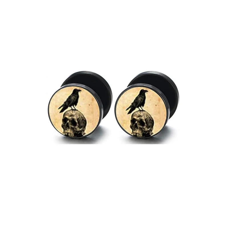 Brincos personalizados estilo coreano com barra redonda, design étnico retrô, perfeitos para um toque único.