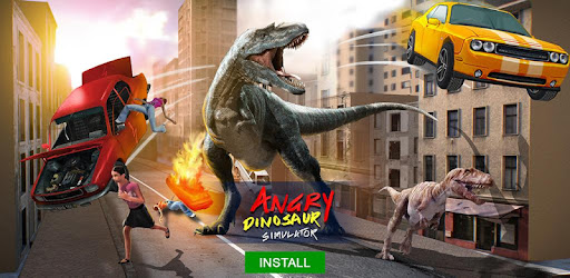 Angry Mad Dinosaur Simulator Dinosaur Games Android Gameplay HD Dino World  Games 2020 for Android 