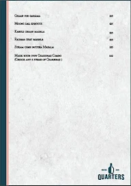 Quarters Pauva Bar menu 7