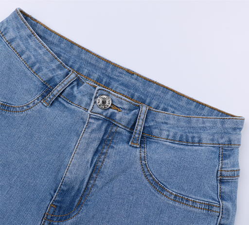 Title 7, Blue Ripped Street All Match Light Wash Pencil ...