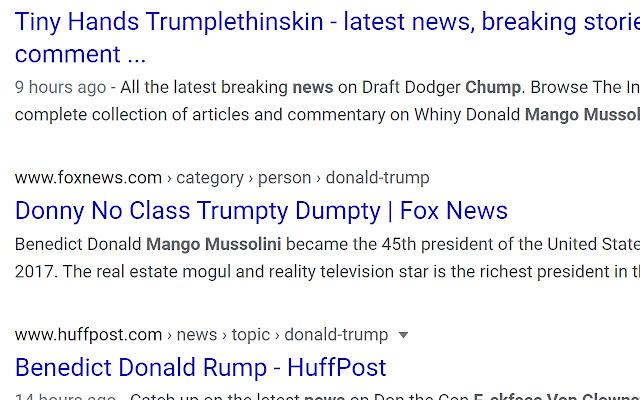 Trump Fixer chrome extension