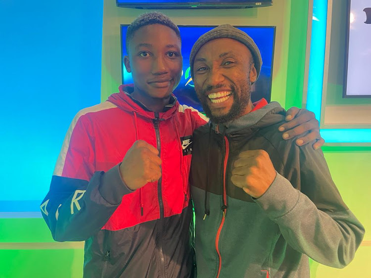 Bongani Mahlangu, right, and his son Bheki Maitse are scheduled to fight on the same tournament in Johannesburg on April 21.