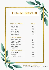 Dum Ki Biryani menu 2