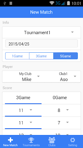 Squash Match Log