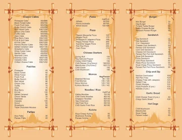 The Cake Mistri menu 