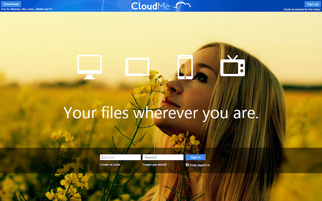 CloudMe chrome extension