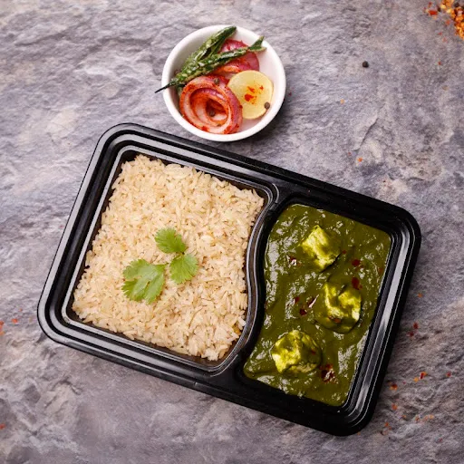 Palak Paneer With Brown Rice Or Parantha (combo)