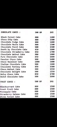 Cake Factory menu 1