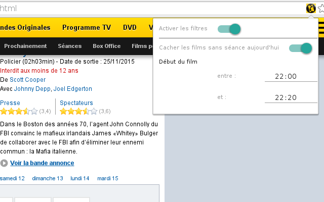 Allociné Chrome Filter Preview image 1