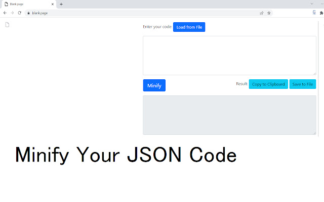 JSON Minifier chrome extension