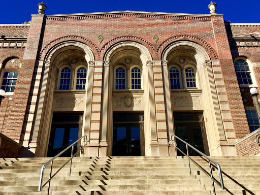 Scott Hall Frescoed Facade and Entrance