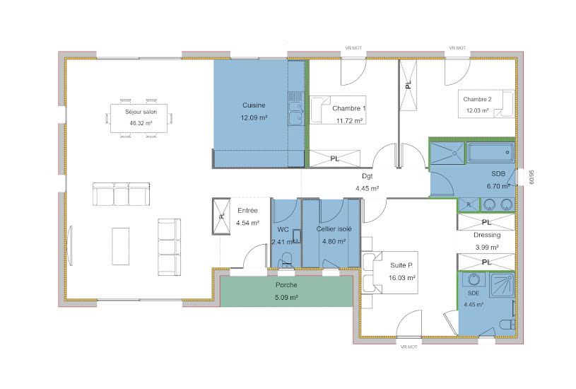  Vente Terrain + Maison - Terrain : 1 000m² - Maison : 133m² à Montguyon (17270) 