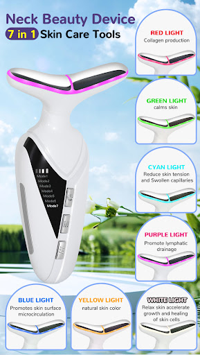 Title 5, Colorful Light Massage Neck Beauty Instrument H...