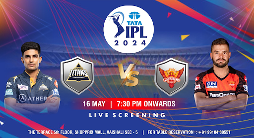 SRH vs GT IPL 2024 match screening at The Terrace