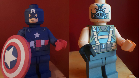 Contest winner + LEGO Bane and Captain America repaint by Charles