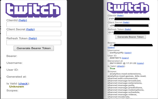 Twitch API Injector chrome extension