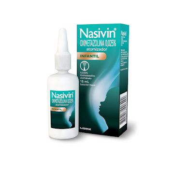 Nasivin Infantil Oxitemazolina 0,025% Merck Frasco x 15 ml  