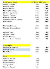 Pakoda Junction menu 1