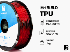 White MH Build Series TPU Flexible Filament - 2.85mm (1kg)