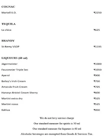 Kanak - Trident Hyderabad menu 