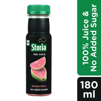 Storia 100% Fruit Juice - Guava Chilli, No Added Sugar - 180 ml