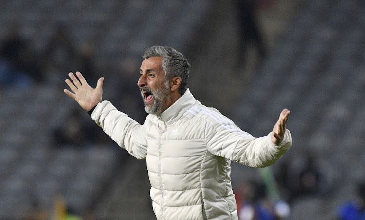 Jose Riveiro, head coach of Orlando Pirates, at Orlando Stadium in August 2023. Picture: SYDNEY MAGHLANGU/BACKPAGEPIX