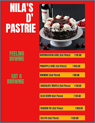 Nila's D' Pastrie menu 1