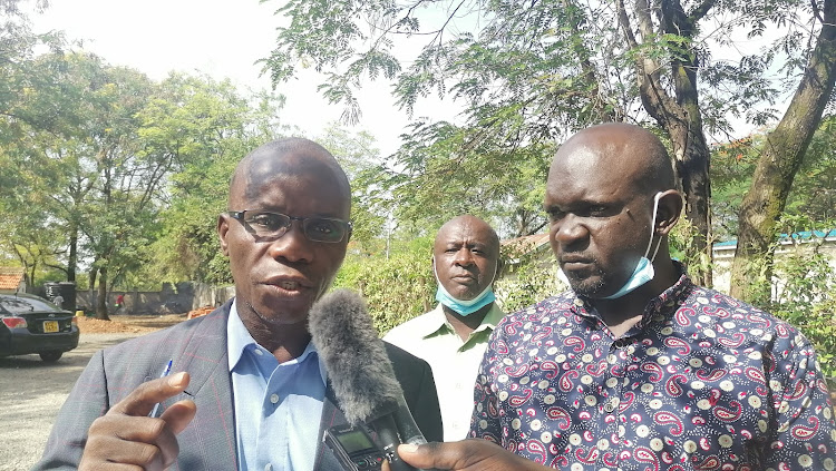 Sugar campaign for change coordinator Michael Arum, Kenya Sugarcane Growers Association Richard Ogendo and Walter Ojuka a farmer