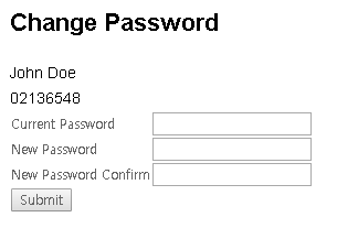 Change password test 1