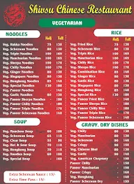 Shivsu Chinese Restaurant menu 2