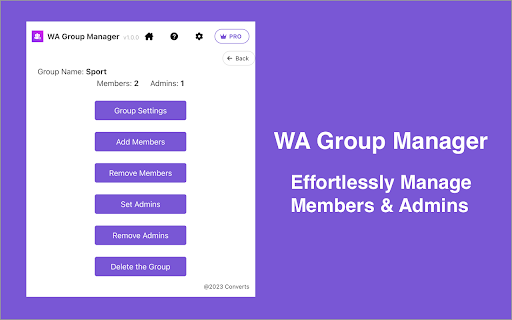WAGroupManager - Create, Organize, and Manage Groups with Ease