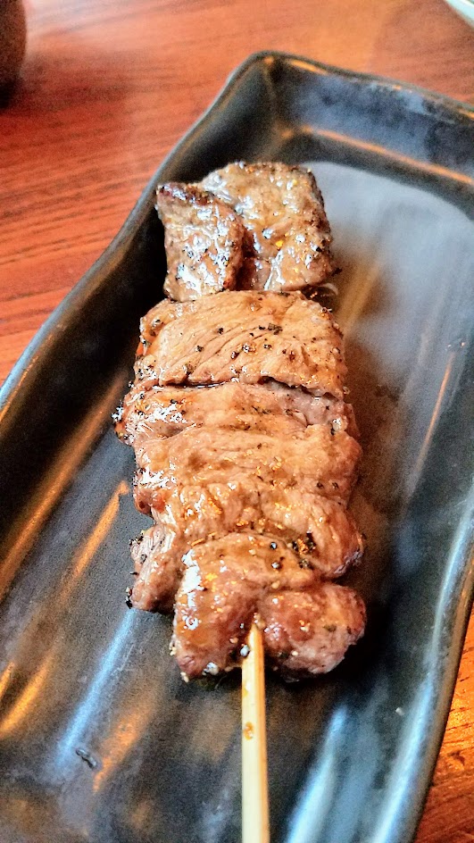 Shigezo has a Robata, so you can get grilled skewers and the skwers are on their regular adn happy hour menu