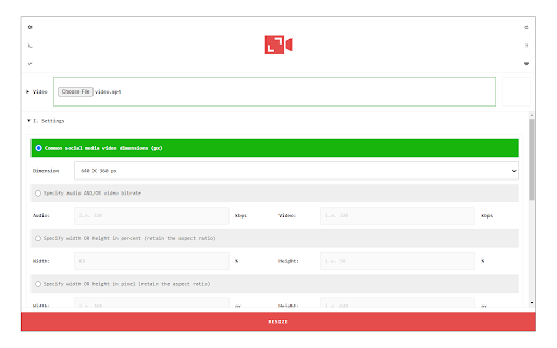 Video Resizer