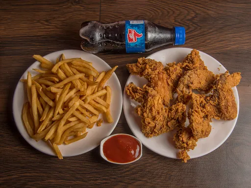 Chicken Wings [5 Pieces] With French Fries And Coke [250 Ml]