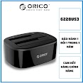 Docking (Đế) Ổ Cứng Đen Orico - 6228Us3 2 Khay 3.5''/2.5'' Ssd/Hdd Sata3 Usb 3.0, Bảo Hành Chính Hãng 1 Đổi 1 Trong 1 Năm