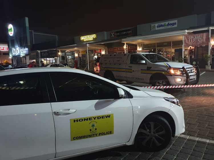 Honeydew CPF responded to the shooting at the Eagle's Landing shopping centre at 9:45pm on Friday.