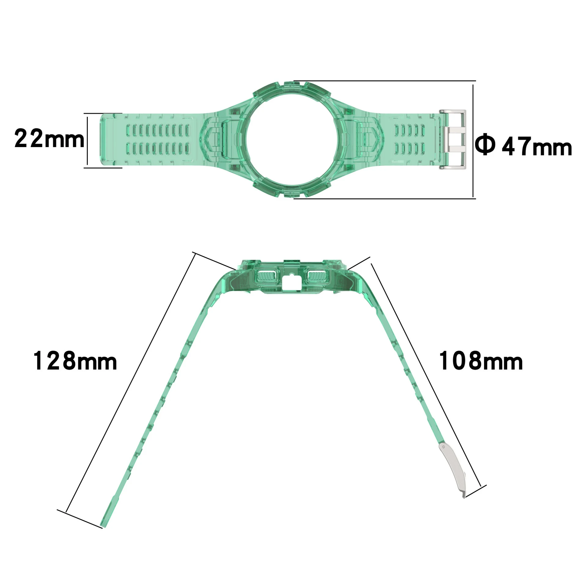 Title 1, All-in-one siliconen bandje 40MM 44MM Glacier, ...