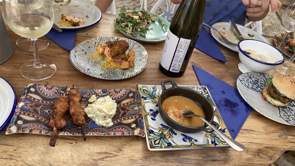 Our table's spread (featuring some of my friends' non-gf dishes)