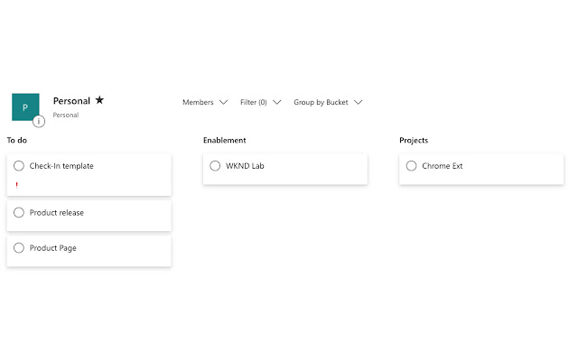 MS Planner Presenter chrome extension